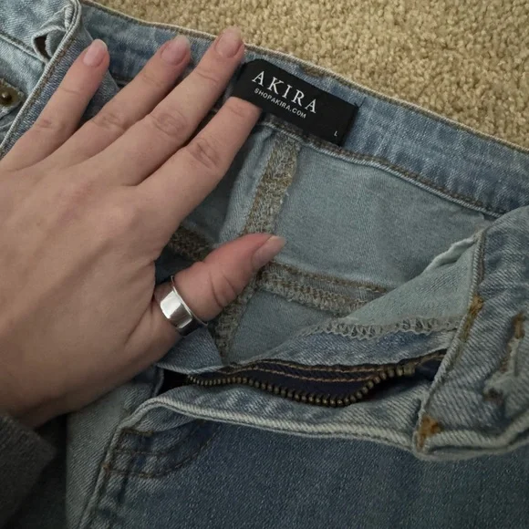 AKIRA Light Blue Denim Skirt - Picture 3 of 8